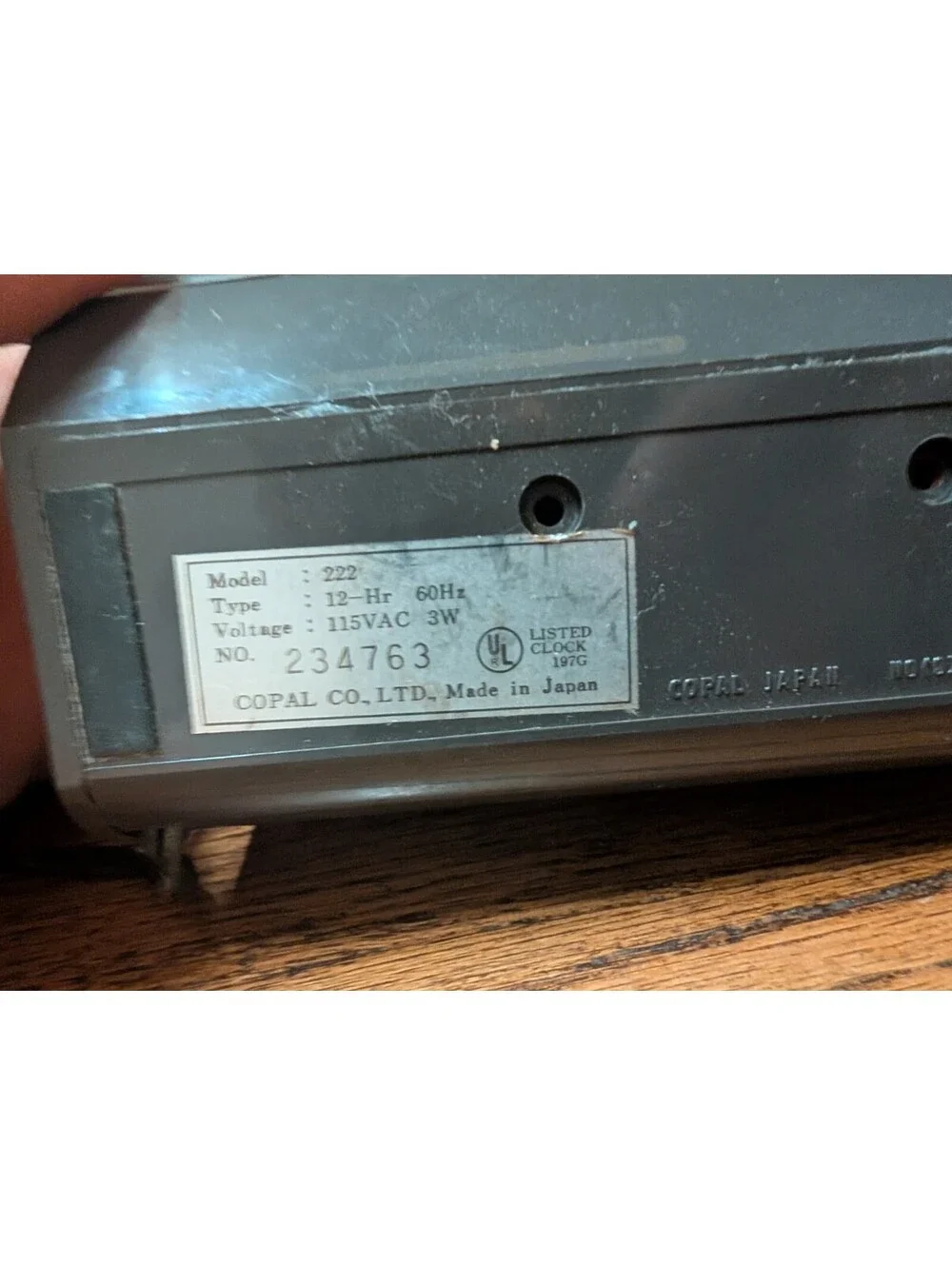 Vintage Brown Copal Japan Model 222 Flip Clock - Missing Knob